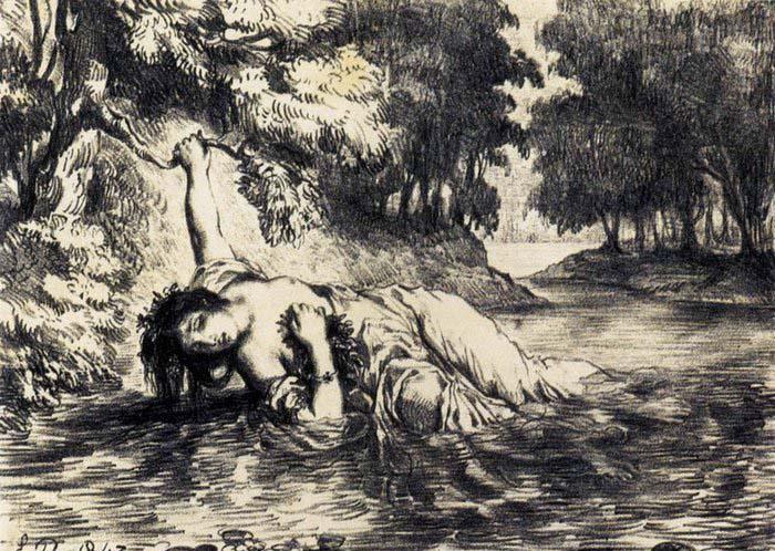Eugene Delacroix The Death of Ophelia China oil painting art